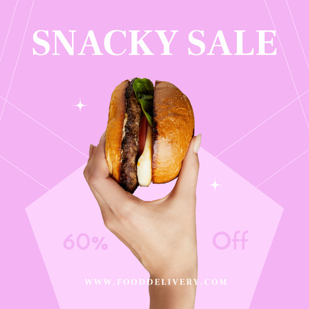 Template di design Special Offer of Yummy Burger Instagram AD
