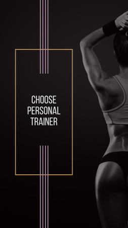 Designvorlage Personal Trainer Offer with Athlete Woman für Instagram Story