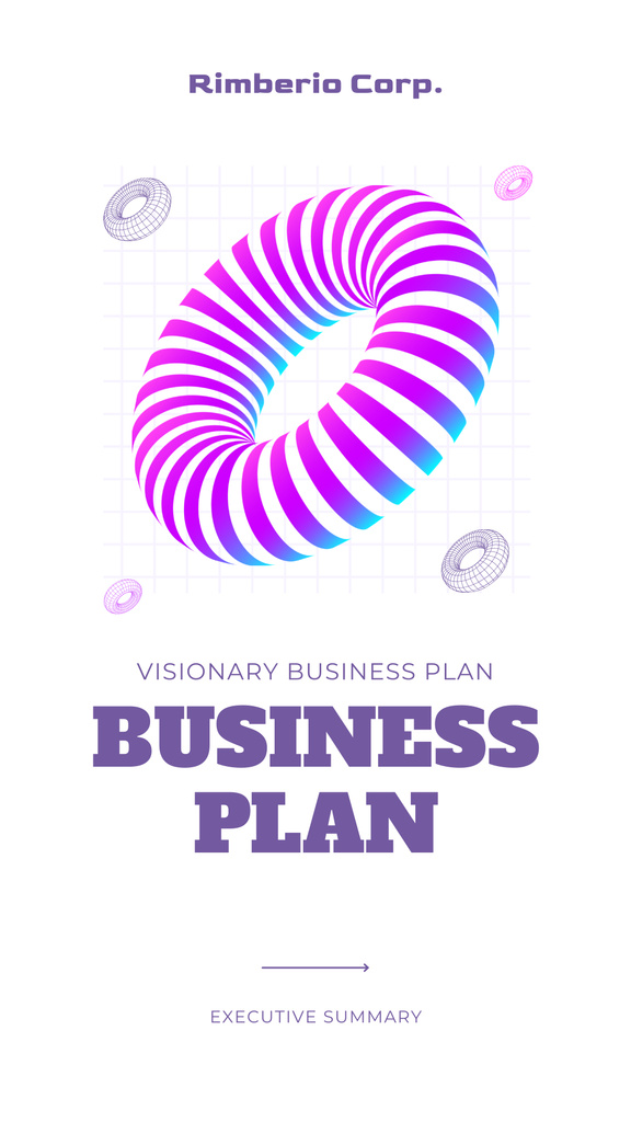 Szablon projektu Visionary Business Plan Presenting With Colorful Loop Mobile Presentation