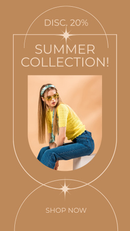 Summer Clothes Collection Announcement Instagram Story – шаблон для дизайна