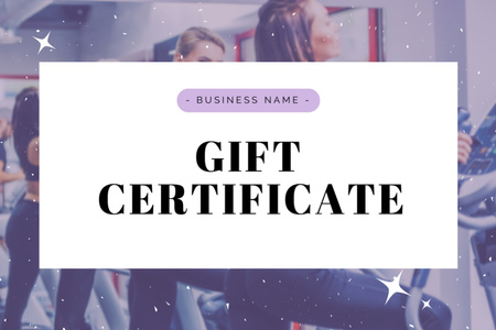 Gym Class Promotion Gift Certificate Design Template