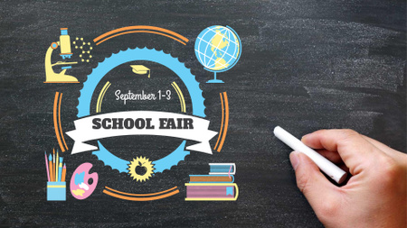 Back to School Fair Announcement FB event cover – шаблон для дизайна