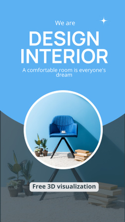 Szablon projektu Komfortowe pokoje umeblowane przez firmę architektoniczną Instagram Video Story