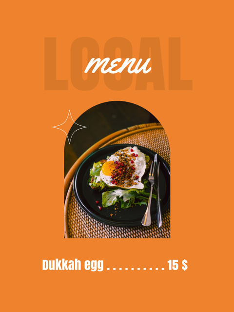 Local Food Menu Announcement Poster US Tasarım Şablonu