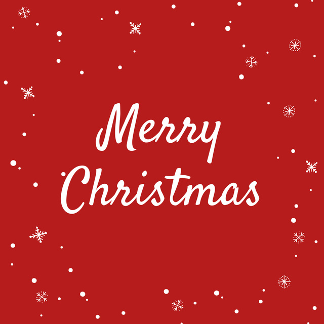 Plantilla de diseño de Christmas Holiday Greeting with Stars on Red Instagram 