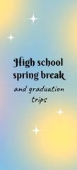 Summer Students Trips Ad on Bright Gradient