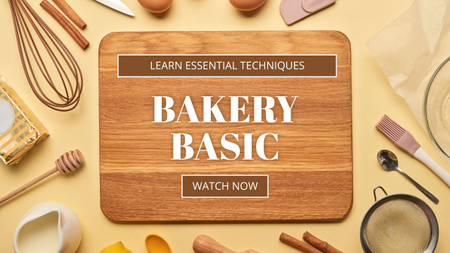 Platilla de diseño Bakery Basic Course Youtube Thumbnail