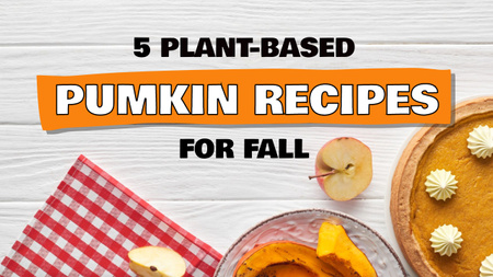 Fall Pumpkin Pie Offering Youtube Thumbnail Design Template
