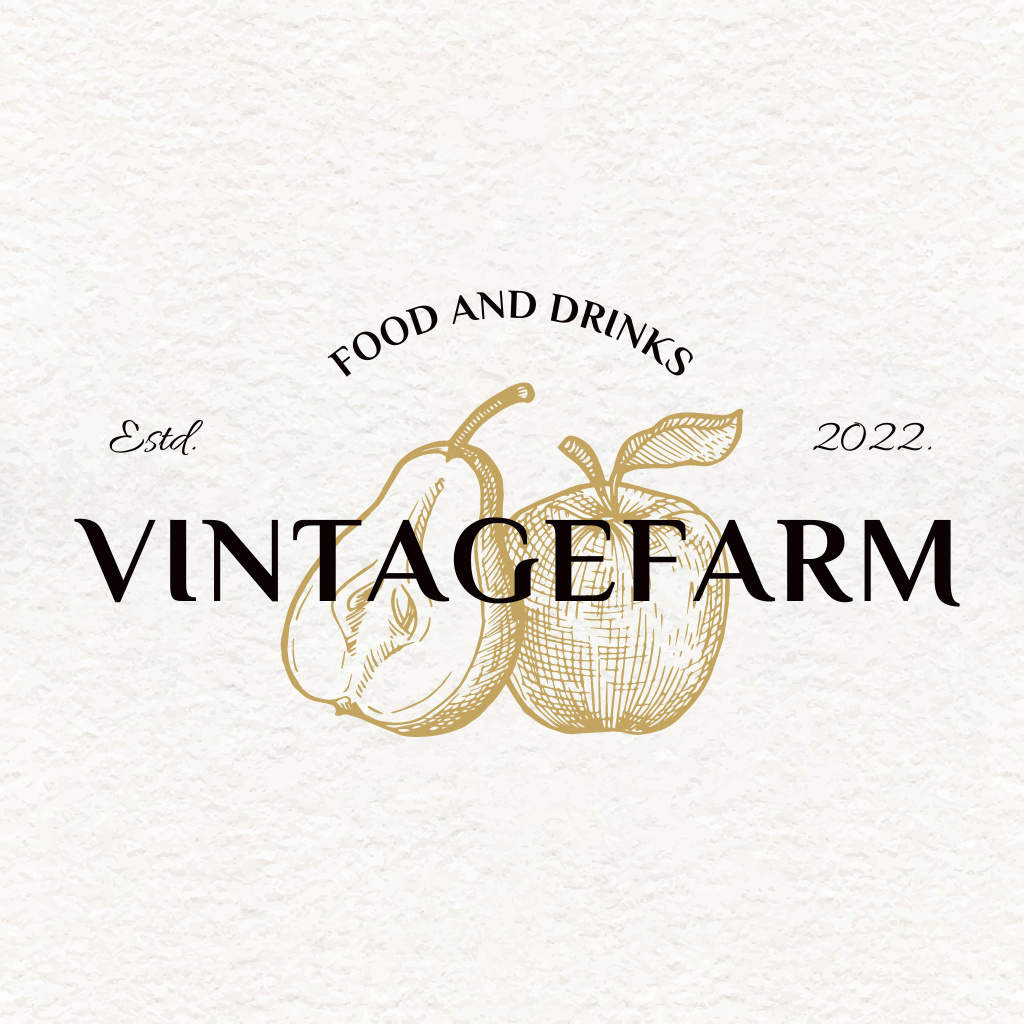 vintage farm,food and drinks,logo design Logo – шаблон для дизайна