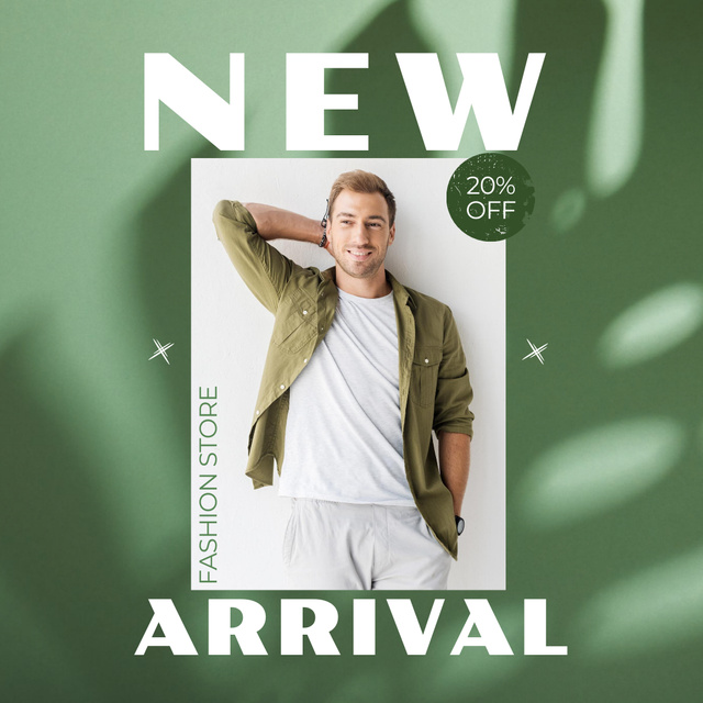 New Men's Collection Instagram AD Design Template