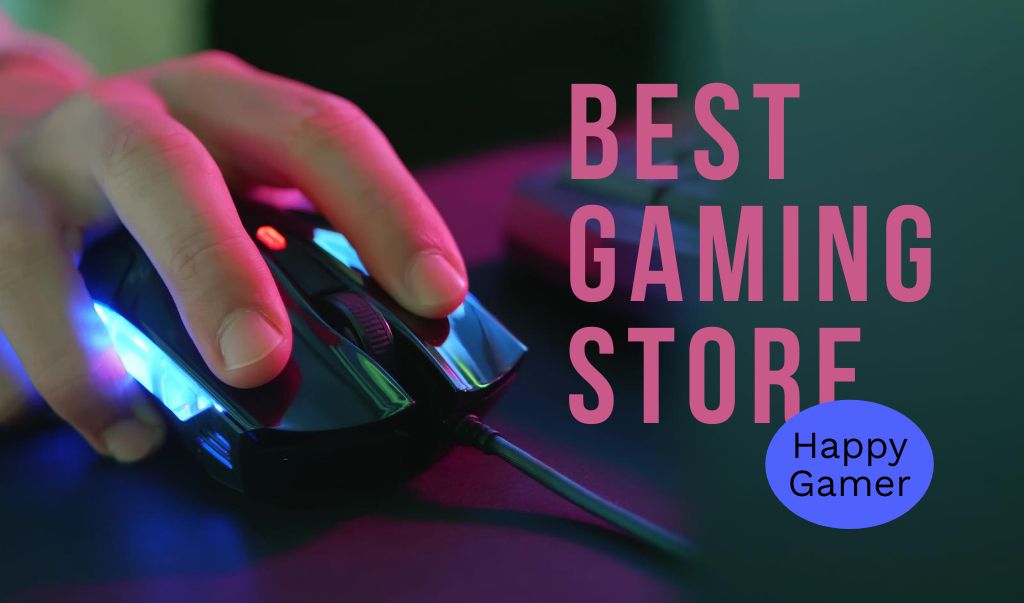 Deluxe Gaming Gear And Accessories Store Offer Business card Πρότυπο σχεδίασης