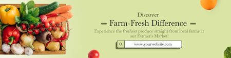 Sale of Various Fresh Vegetables from Farm Twitter Design Template