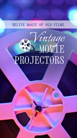 Plantilla de diseño de Oferta de proyectores de películas antiguas en tienda de antigüedades TikTok Video 