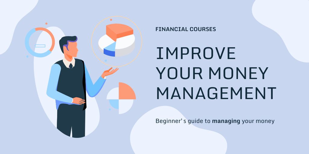 Financial Management Course Announcement Image Modelo de Design