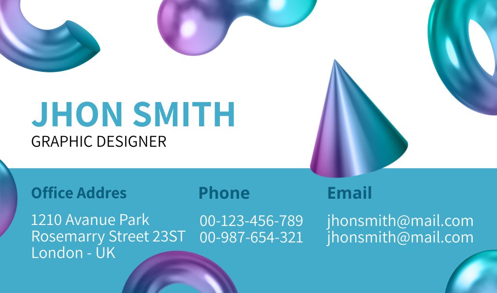 Designvorlage Graphic Designer Services Offer für Business card