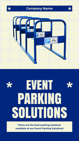Offering Bicycle Parking Services During Event Instagram Story Design Template