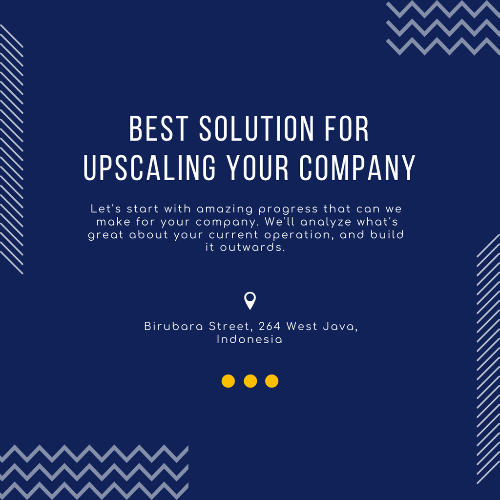 Ontwerpsjabloon van Instagram van Solutions for Upscaling Company