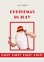 Family Party in July with Jolly Santa Claus