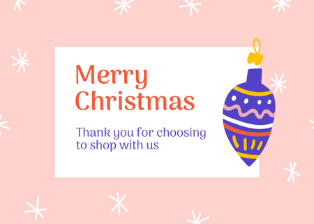 Cute Christmas Holiday Greeting Postcard 5x7in Design Template
