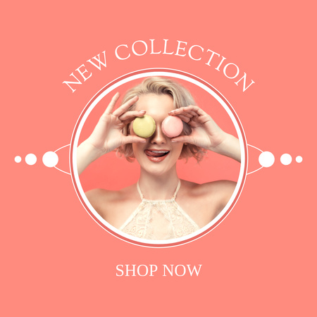 Platilla de diseño Creative Ad of New Sunglasses Collection Salmon Instagram