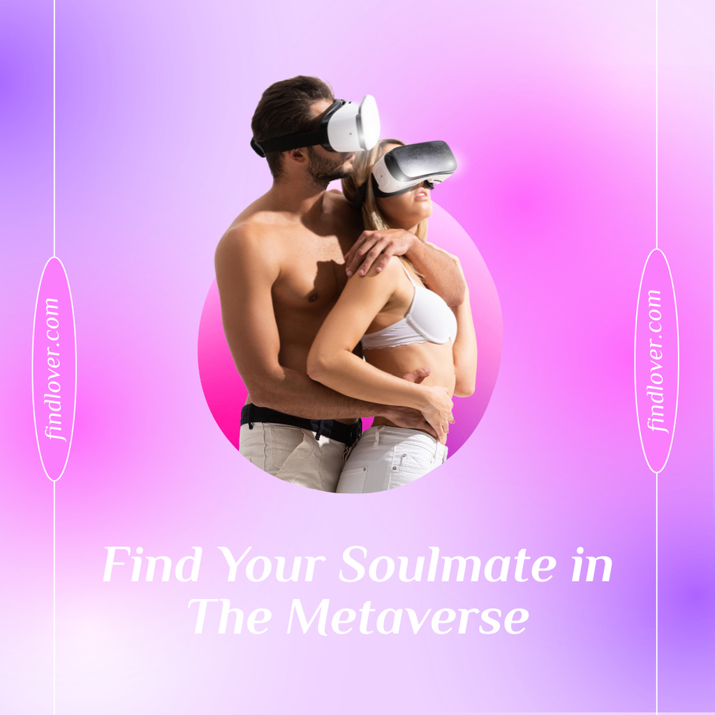 Your Soulmate in Metaverse Instagramデザインテンプレート