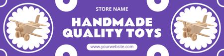 Platilla de diseño Quality Handmade Toys Ad on Purple Twitter