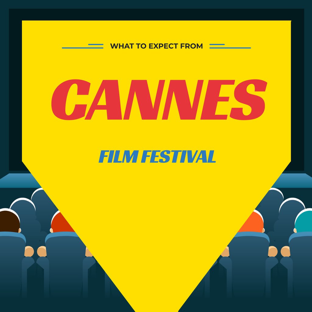 Cannes Film Festival Announcement Instagramデザインテンプレート