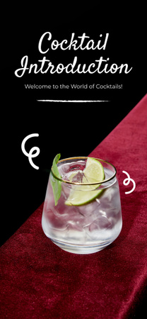 Esittelyssä Seasonal Cocktail, jossa on paljon jäätä Snapchat Geofilter Design Template