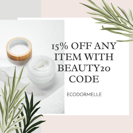 Designvorlage Cosmetic Items Discount Offer für Instagram AD