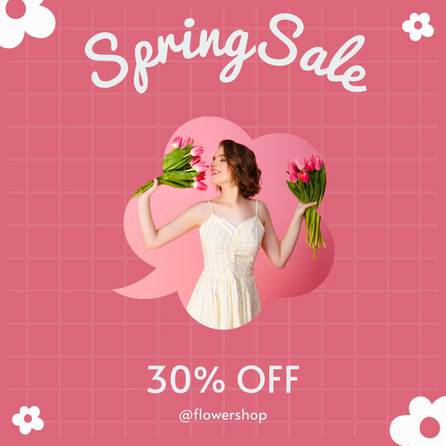 Offer Discount on Spring Women's Collection Instagram Πρότυπο σχεδίασης