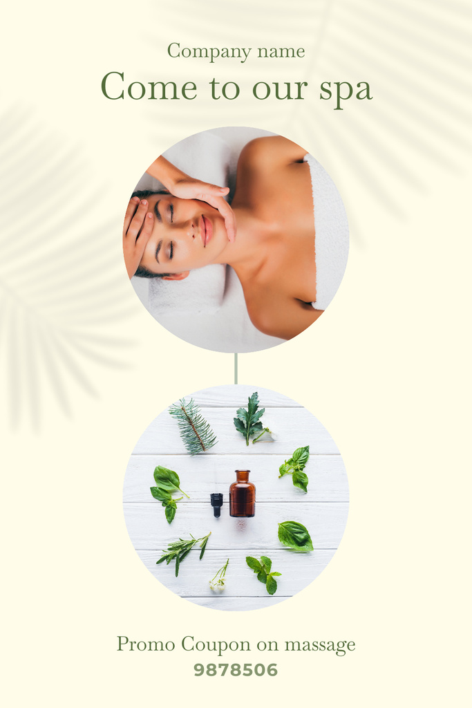 Plantilla de diseño de Beautiful Woman Having Face Massage In Spa Salon Pinterest 