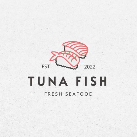 Fresh Seafood Offer Logo Design Template