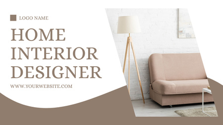 Ad of Home Interior Designer Youtube Thumbnail Design Template