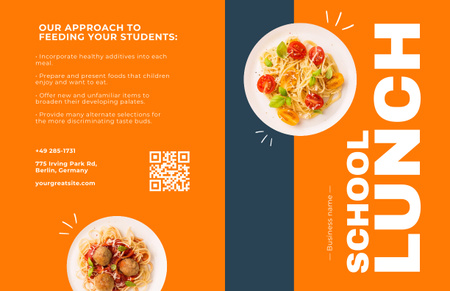 Designvorlage Delicious School Lunch für Brochure 11x17in Bi-fold