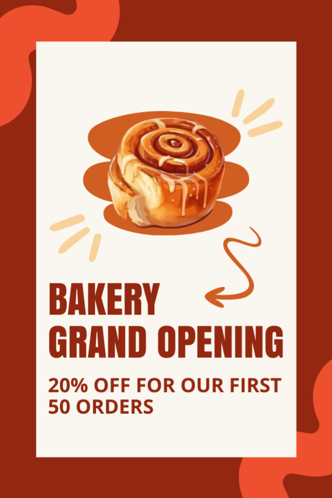 Designvorlage Bakery Opening With Discounts On First Orders für Tumblr
