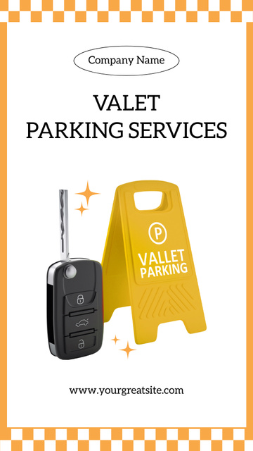 Valet Parking Services Offer on Yellow Instagram Story tervezősablon