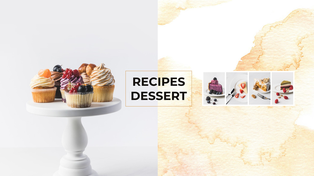Delicious desserts assortment Youtube Πρότυπο σχεδίασης