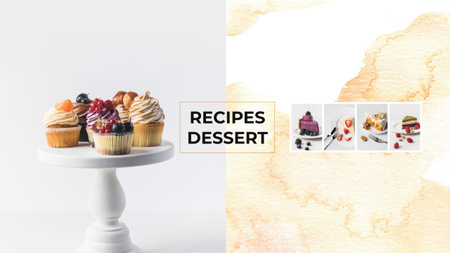 Delicious desserts assortment Youtube Design Template