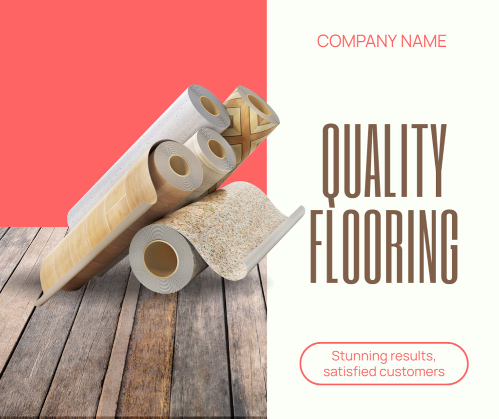 Quality Flooring with Photo of Samples Facebook Tasarım Şablonu