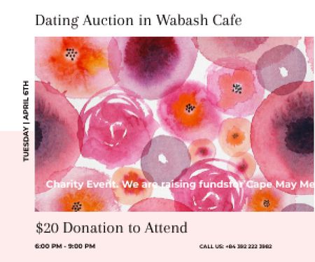 Dating Auction in Wabash Cafe Medium Rectangle Design Template