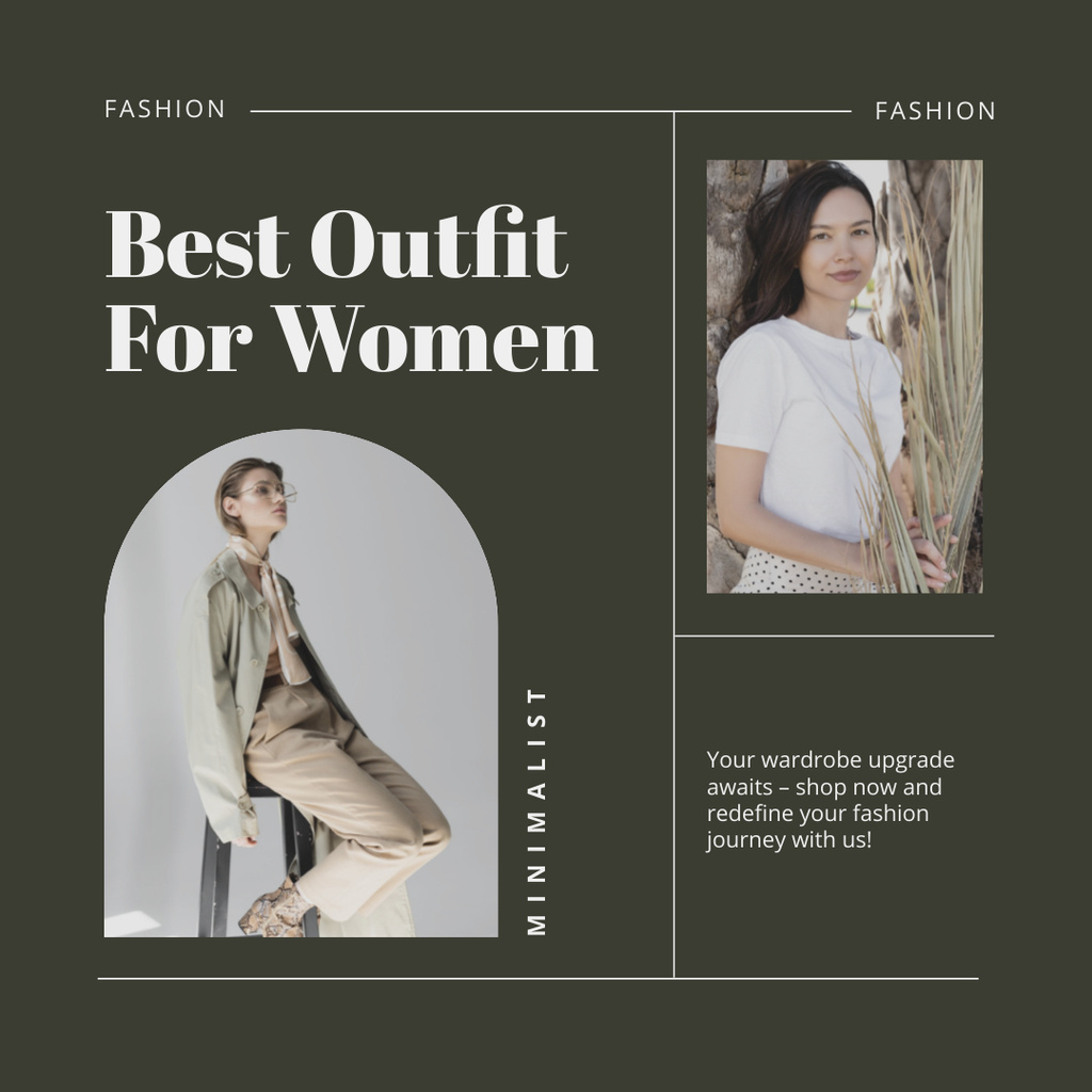 Modern Outfit Ad for Women Instagram Modelo de Design