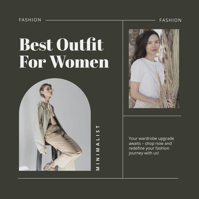 Modern Outfit Ad for Women Instagram Design Template