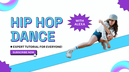 Designvorlage Blog über Hip-Hop-Tanz mit Dancing Woman für Youtube Thumbnail
