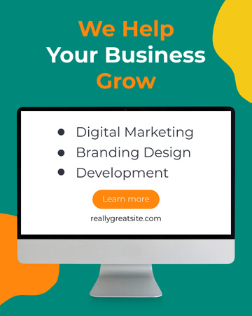 Digital Marketing Agency Services for Business Instagram Post Vertical Modelo de Design