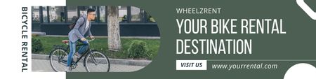 Oferta do Rental Bikes Point no Verde Twitter Modelo de Design