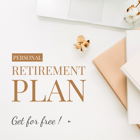 Criando plano de aposentadoria pessoal com consultor financeiro Animated Post Modelo de Design