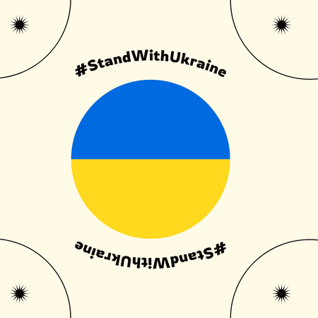 Ontwerpsjabloon van Instagram van Stand with Ukraine