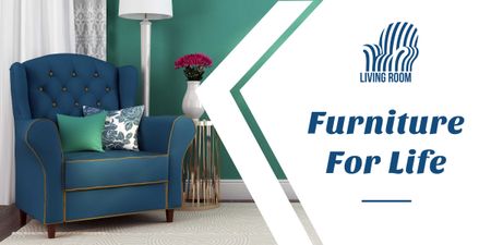 Designvorlage Furniture advertisement with Soft Armchair für Image