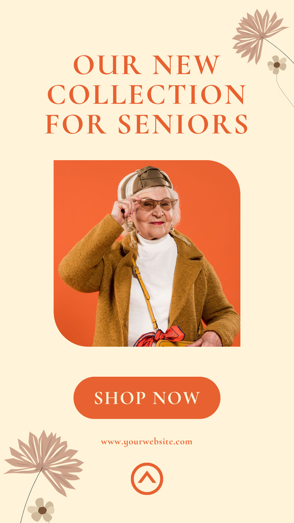 Designvorlage New Fashion Collection For Seniors für Instagram Story