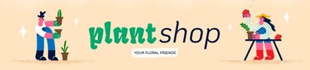 Plants Shop Services Offer Ebay Store Billboard tervezősablon